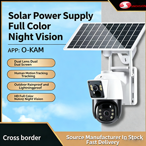<span class=keywords><strong>Cam</strong></span>éra solaire 4G avec données à vie gratuites, 3MP, double objectif PTZ, panneau 10W, batterie 10000mAh, vision nocturne couleur, <span class=keywords><strong>cam</strong></span>éra CCTV extérieure - Product Image 2