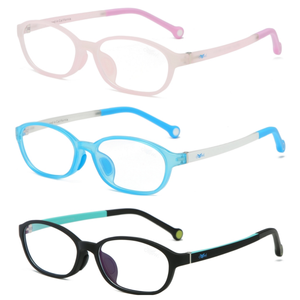 Gafas ópticas de diseñador para niños 2024, montura rectangular TR90 de alta calidad, luz antiazul, ajuste cómodo con Color de montura azul - Product Image 1