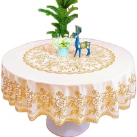 Grande Taille, Motif Floral, Tissé, Imperméable, Résistant à l'Huile, Durable, Anti-brûlure, Anti-tache, Jetable, PVC, Style Européen, Dentelle Haut de Gamme