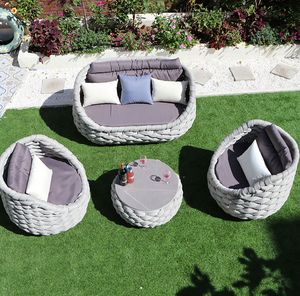 Meubles de patio en aluminium pour <span class=keywords><strong>balcon</strong></span> Meubles en osier Terraza Aluminio Restaurant <span class=keywords><strong>Canapé</strong></span>-lit d'extérieur - Product Image 6