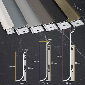 Plinthe en aluminium personnalisée pour centre commercial fort trafic résistant à l'usure pas de déformation coin de montage longue durée de vie pour lampe de barre LED - Product Image 4