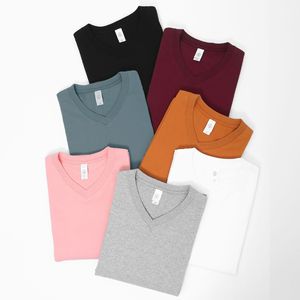 T-shirts en coton 100 % col rond à manches courtes, 210 g, grammage lourd, logo personnalisé, unisexe, coupe ample, amincissante, blanc pur, rose, pour hommes, vente en gros - Product Image 6
