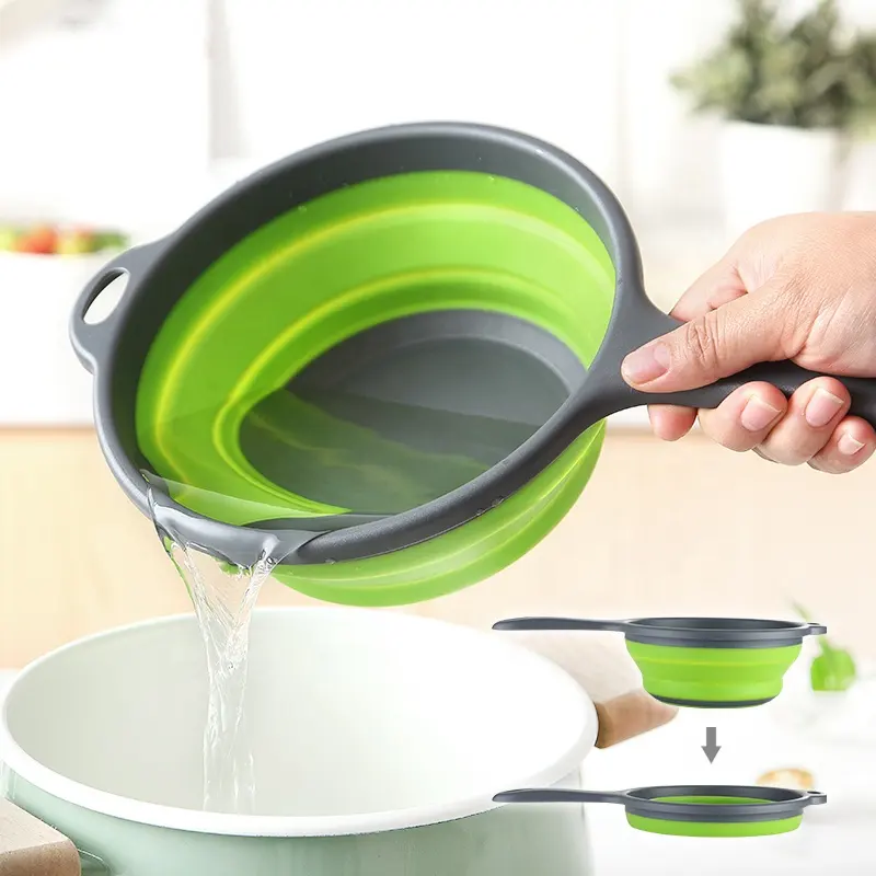 High Quality Kitchen Plastic Multi-Function Water Bailer Collapsible Water Ladle/Scoop with Long Handle