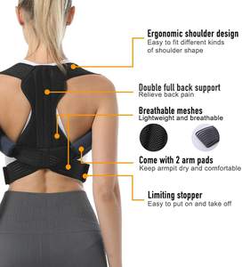 Correcteur de Posture, soulagement de la douleur lombaire des épaules du cou et du dos avec Corset de la colonne vertébrale et du dos, attelle dorsale réglable et respirante - Product Image 4
