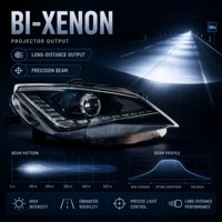 OEM 6J1941753K 6J1941754K Phare avant bi-xénon Frisky, assemblage de phare avant gauche D1S à décharge de gaz pour SEAT Ibiza IV 2013-2017