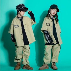 <span class=keywords><strong>Ropa</strong></span> Urbana Kpop <span class=keywords><strong>para</strong></span> Niños y Adolescentes, <span class=keywords><strong>Ropa</strong></span> Hip Hop, Camisa Caqui, Pantalones Cargo Jogger <span class=keywords><strong>para</strong></span> Niñas y Niños, Disfraz de Baile Jazz, <span class=keywords><strong>Ropa</strong></span> <span class=keywords><strong>para</strong></span> Espectáculos - Product Image 3