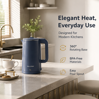 Bouilloire Électrique en Acier Inoxydable pour Usage Domestique avec Prise EU, Bouilloire à Eau Chaude Rapide, Entièrement Automatique, Modèle International