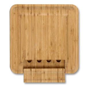 Tabla de Cortar de Cocina de Bambú, Juego de Tabla de Charcutería de Madera, Juego de 4 Cuchillos y Servidor de Acero Inoxidable para Cocina, Comedor, Queso - Product Image 4