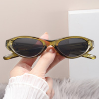 Nouvelles lunettes de soleil unisexes haut de gamme à monture œil-de-chat rose, style doux et cool, en nylon à bord étroit, vente en gros, protection UV380, style européen et américain
