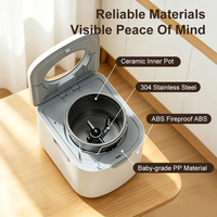 Machine à nourriture pour animaux de compagnie intelligente OEM 4,2 L, cuiseur automatique pour animaux de compagnie, nettoyage automatique, faible bruit, machine à recettes pour animaux de compagnie