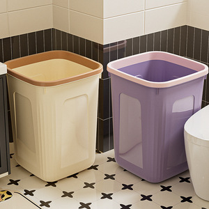 Poubelle carrée de grande capacité, poubelle rectangulaire d'intérieur pour salon, chambre à coucher, salle de bain - Product Image 4