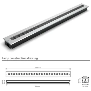 YF-DM10B 54W-72W in alluminio Ip67 da esterno piano incasso per illuminazione a gradini lampada a led per scale