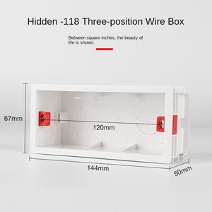 Delefu White Wall Mounting <b>Light</b> <b>Switch</b> Box,118 <b>Switch</b> Mounting Box Back Cassette,PC Flame Retardant Material Dark Box,Back Box - Product Image 3