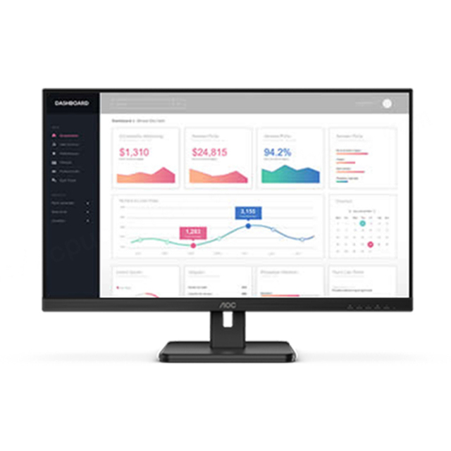 AOC 24E2HM 23.8-inch LCD Monitor for Desktop 1920x1080 Resolution 75Hz Anti-blue Light New VA Panel 89% NTSC /VGA Black for Home