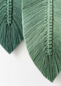 Sage Leaf Boho rame Colgante de pared Verde Gradiente de color Plant Lover Gift - NATURE SUNSET - Product Image 4