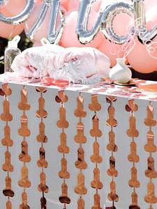 Tenda con frange del pene viola oro rosa divertente addio al nubilato festa di addio al nubilato sfondo decorazione della parete tenda metallica per animali domestici - Product Image 2