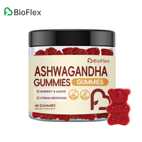 BioFlex Direct 1000mg Ashwagandha Gummies anti-stress saveur fraise naturelle Formule personnalisée pour adultes