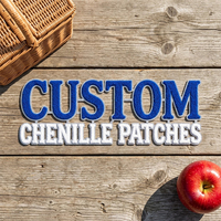 Patchs brodés thermocollants en chenille personnalisés en gros, motifs de dessins animés, lettres, logos, patchs en chenille à sequins pour vêtements