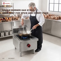 Cuisinière professionnelle à gaz en acier inoxydable, à brûleur unique, pour soupes et bouillons, pour restaurant