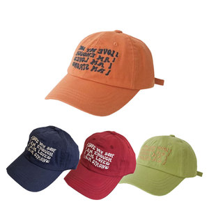 Charme INS Style Personnalité Rétro Lettre Coton Casquette De Baseball Avec Broderie En Trois Dimensions Sport Parasol Cap - Product Image 2