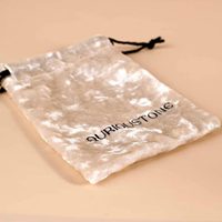 Pochette en velours diamanté personnalisée avec logo imprimé, écologique, petite pochette cadeau de luxe en velours pour l'emballage de bijoux