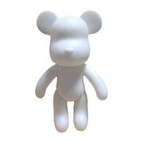 Vente en gros usine Figurine porte-clés ours blanc en résine DIY avec effet fluide et surface givrée 23cm Fluid Bear
