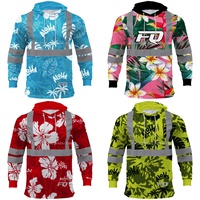 Sweat à capuche Hawaii haute visibilité PURE personnalisé motif d'impression par sublimation logo personnalisé nom sécurité réfléchissante vêtements pour hommes vêtements de travail sweats à capuche