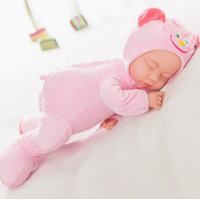 Juguete de Peluche para Dormir, Muñeca Bebé Reborn Realista, Muñeca de Tela con Sonido, Juguete de Peluche Suave para Niños, Compañero para la Hora de Dormir