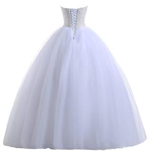 Strapless Ball Gown Prom Dress Floor Length Black Taffeta Wedding Party Dress Adult Women's Formal Evening Gown - Product Image 5