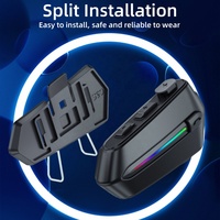 Headset Bluetooth Helm Motor IPX6 Tahan Air Baterai Besar Audio Helm Nirkabel Logo Kustom Garansi 1 Tahun