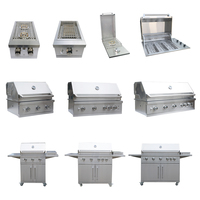 Certifié CE SUS haut de gamme 304 Barbecue infrarouge en céramique à gaz pour l'extérieur avec brûleur latéral pour la cuisine extérieure