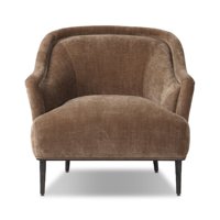 Fauteuil individuel de luxe moderne en velours taupe, fauteuil design pour salon, hall d'hôtel, meuble d'appoint rembourré