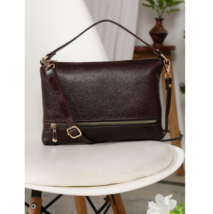 Bolso bandolera de cuero hecho a mano de primera calidad para mujer, 100% genuino, elegante, duradero y ligero, ideal para oficina y viajes. - Product Image 2