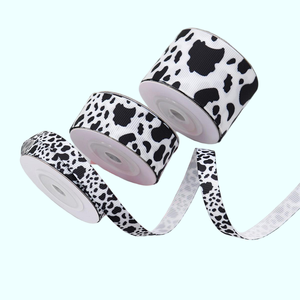 Set de Cintas de Grosgrain con Estampado de Vaca Boca Selling, <span class=keywords><strong>Tela</strong></span> con Patrón de Animal con Puntos para Decoración de Fiestas Western, Lazos para el Cabello y Manualidades DIY - Product Image 4