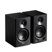 Enceintes professionnelles Edifier MR4 2.0 réglables pour la maison et le studio, avec effets sonores bimodes et boîtier en bois