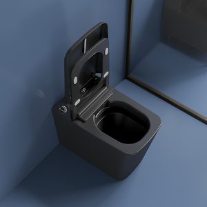 Полностью автоматический электрический биде Siphonic Flush, черный умный туалет - Product Image 2