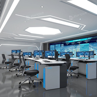 Salle de surveillance des signaux de télécommunication Console modernisée Centre d'exploitation des données Console de la salle de contrôle Console du centre de commande KVM 24/7