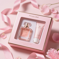 Coffret cadeau de parfum unisexe de marque privée de haute qualité crème lotion pour le corps bleue avec brume de parfum fin pour hommes et femmes