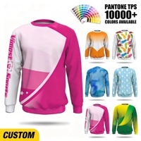 Sweat-shirt décontracté à col rond pour homme, rose, avec impression intégrale par sublimation, idéal pour le sport