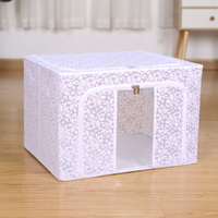Nouvelle boîte de rangement pliable en tissu non tissé 3D embossé, série Baina Box, capacité >35L, 62x40x42cm, cube pour vêtements et jouets