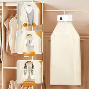 Mini sèche-linge portable pliable, sèche-linge électrique intelligent à minuterie, séchage rapide, <span class=keywords><strong>armoire</strong></span> de séchage domestique avec sac de séchage, style compact pour les voyages - Product Image 2