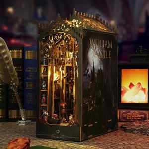 Jiate DIY Bookend William's Castle 3D Puzzle Bookend DIY Assembly Miniature House Craft Model - Product Image 2