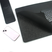 Tapis de bureau en cuir 2-en-1 détachable avec recharge sans fil, imperméable, résistant aux rayures, grand tapis de souris intelligent pour bureau