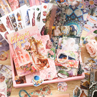 Simno Kit de Papeterie Vintage à Motifs Floraux Exotiques, Thème Voyage, pour Scrapbooking, Collage Artistique et Décoration de Planners