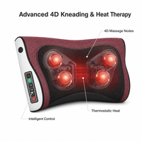 Oreiller de massage du cou ergonomique Shiatsu avec chaleur et contrôle multi-vitesses
