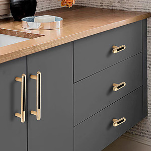 Furniture Handle Bar Gold Zinc Alloy Minimalist Drawer Cabinet <b>Door</b> Durable - Product Image 3