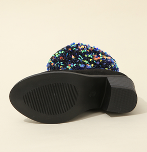 Bottes d'hiver scintillantes pour filles, enfants, bottes à la cheville brillantes, bottes de cow-boy pour filles - Product Image 5