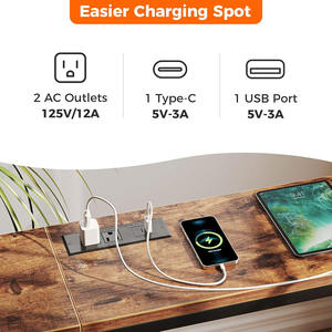 <strong>Console</strong> <strong>Table</strong> with Outlet and Charging Station for Entryway Narrow Sofa Couch <strong>Table</strong> <strong>Skinny</strong> Hallway <strong>Table</strong> - Product Image 4
