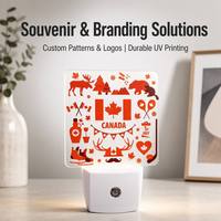 Veilleuse LED en acrylique de style moderne avec contrôle intelligent par détection pour la décoration intérieure, supports vierges pour sublimation en plastique