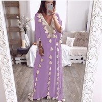 Abaya de haute qualité Ab421 pour femmes, robe musulmane à manches longues, robe Abaya brodée, robes Kaftan musulmanes, Jalabiya arabe de Dubaï